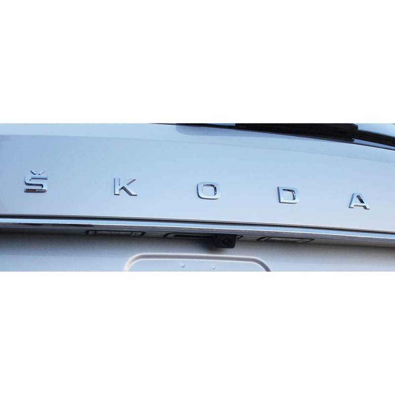 Skoda Schriftzug Heckklappe Emblem 3V0853687G2ZZ Chrom Metall Fahrzeug-spezifisch Auto Emblem von Skoda