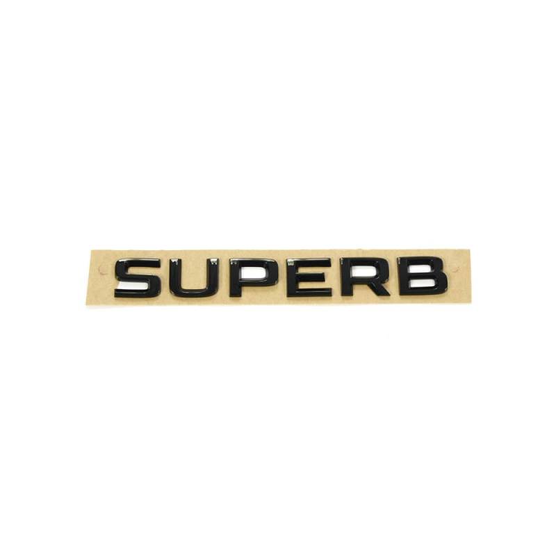Superb Schriftzug schwarz Emblem Buchstaben Blackline Logo von Skoda
