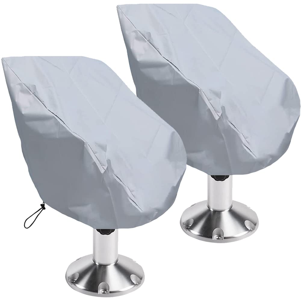 Skyour Outdoor-Boots-Sitzbezug, 2 Stück, wasserdicht, staubdicht, staubdicht, für Podest, Pontoon, Captain Boot, Bank, Stuhl-Sitzbezug für Helm, Stuhl, Schutzbezug (55,9 x 61 x 63,5 cm, 2 Stück, grau) Skyour Outdoor-Boots-Sitzbezug, 2 Stück, wasserdicht, staubdicht, staubdicht, für Podest, Pontoon, Captain Boot, Bank, Stuhl-Sitzbezug für Helm, Stuhl, Schutzbezug (55,9 x 61 x 63,5 cm, 2 Stück, grau) von Skyour