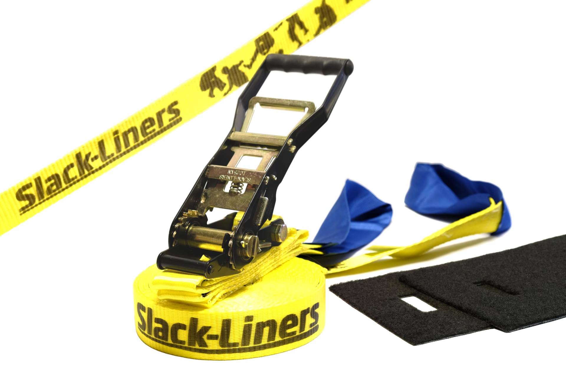 Slack-Liners 4 Teiliges Slackline-Set GELB - 50mm breit, 15m lang - mit Langhebelratsche Made in Germany Slack-Liners 4 Teiliges Slackline-Set GELB - 50mm breit, 15m lang - mit Langhebelratsche Made in Germany von Slack-Liners