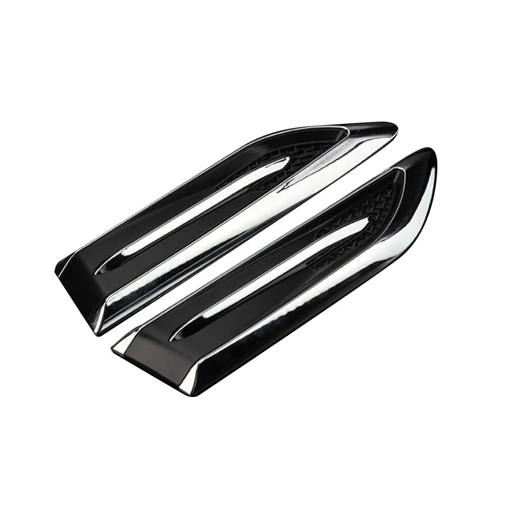 2 Stücke Auto Luftstrom Aufkleber,Universal Auto Seite Air Flow Vent Intake Hood Grill Dekoration ABS Kunststoff Lüftungsgitterabdeckung 3D Shark Style Lufthutze Motorhaube Abdeckung 2 Stücke Auto Luftstrom Aufkleber,Universal Auto Seite Air Flow Vent Intake Hood Grill Dekoration ABS Kunststoff Lüftungsgitterabdeckung 3D Shark Style Lufthutze Motorhaube Abdeckung von Slakerbe