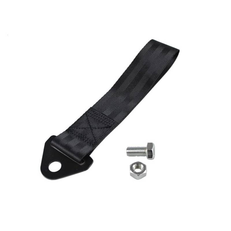 Slakerbe Abschleppschlaufe,Abschleppöse Stoßstangenanhänger Nylon Anhänger Abschleppseile Abschleppband,Schwarz von Slakerbe