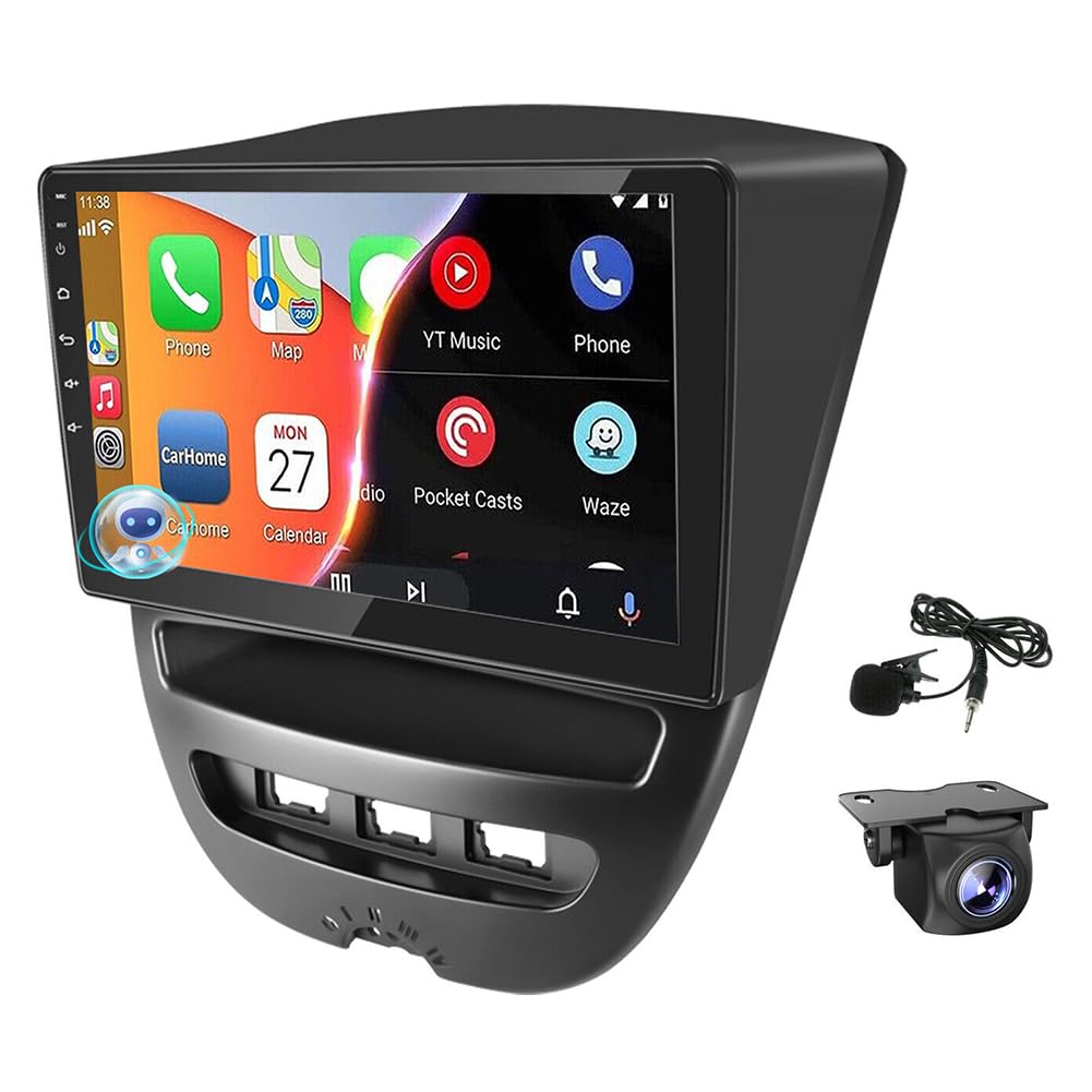 Slakerbe Android 13 Autoradio 2 Din mit Carplay Android Auto kompatibel mit Peugeot 107 Citroen C1 Aygo 2004-2014, 2G+32G 10 Zoll Auto Radio Stereo mit Bluetooth Navi WiFi FM RDS Rückfahrkamera Mic Slakerbe Android 13 Autoradio 2 Din mit Carplay Android Auto kompatibel mit Peugeot 107 Citroen C1 Aygo 2004-2014, 2G+32G 10 Zoll Auto Radio Stereo mit Bluetooth Navi WiFi FM RDS Rückfahrkamera Mic von Slakerbe