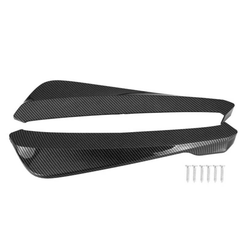 Slakerbe Auto-Heckstoßstangen-Spoiler-Diffusor,2 Stück Universal Auto Heckstoßstange Canards Splitter Auto Body Spoiler Diffusor Dekororation, Kohlefaser, DE-WCR000RQP5454X(2) von Slakerbe