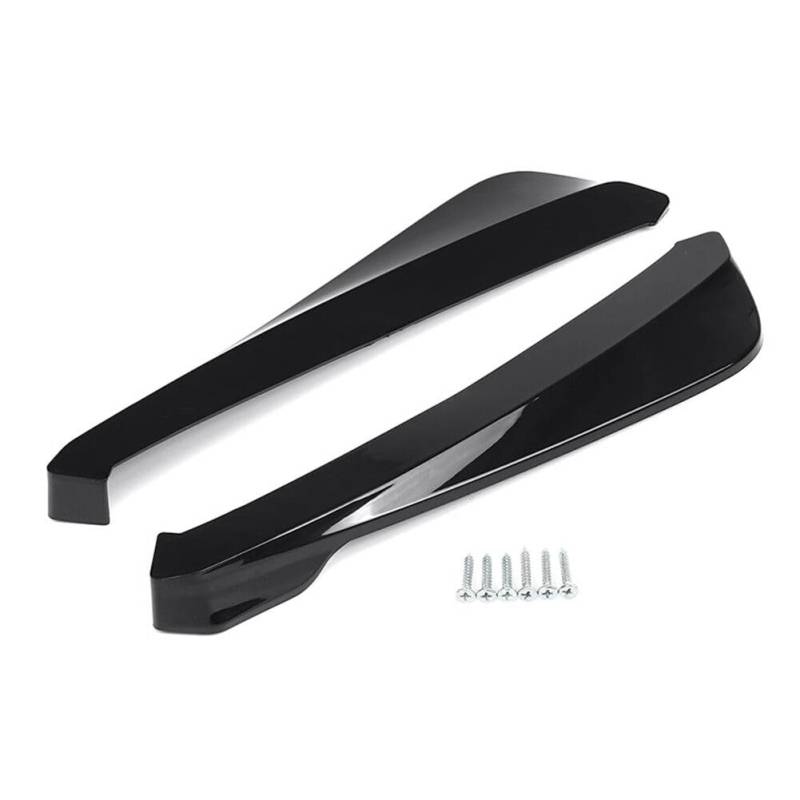 Slakerbe Auto-Heckstoßstangen-Spoiler-Diffusor,2 Stück Universal Auto Heckstoßstange Canards Splitter Auto Body Spoiler Diffusor Dekororation, Schwarz von Slakerbe