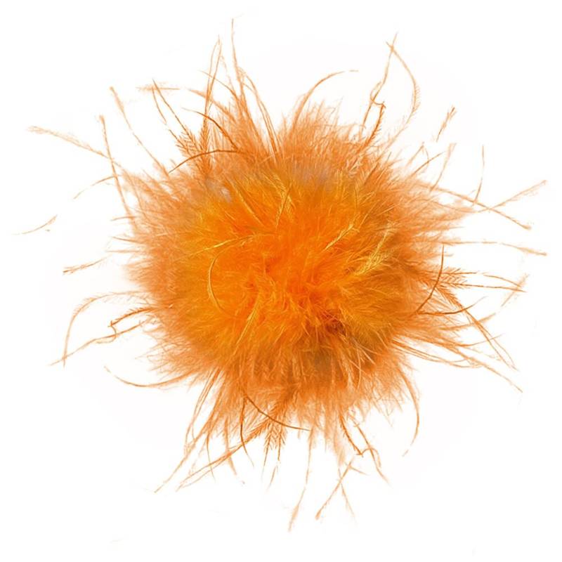 Slakerbe Brosche Pin damen, Feder Brosche Flauschige, Mehrfarbig, Kleidung Brosche Hut Dekorative für Party Stage Performance, Orange von Slakerbe