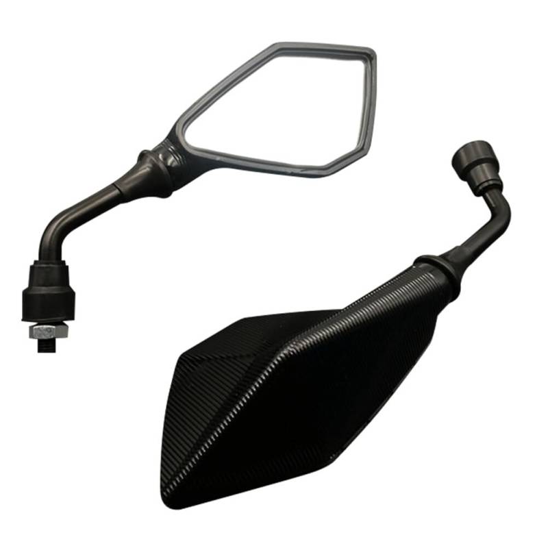 Slakerbe Motorradspiegel, 1 Paar Universal Rückspiegel M10 Motorrad Rückspiegel Set für Roller Fahrrad Motorrad Quad Atv Schwarz von Slakerbe