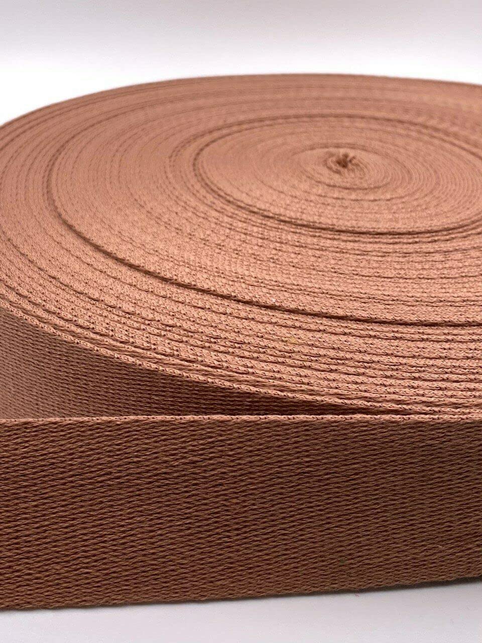 Gurtband 40mm Baumwolle Taschengurt Uni 32 Farben - 1 Meter (Lachs) von Slantastoffe