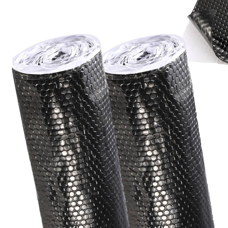Sleeleece Alubutyl Dämmmatte 2mm 2 Rollen x 50 cm x 400 cm = 4 m² Selbstklebend Anti Dröhn Matte Auto Dämmung Schall- und Fahrgeräuschdämmung für Kfz, LKW und Wohnmobile von Sleeleece