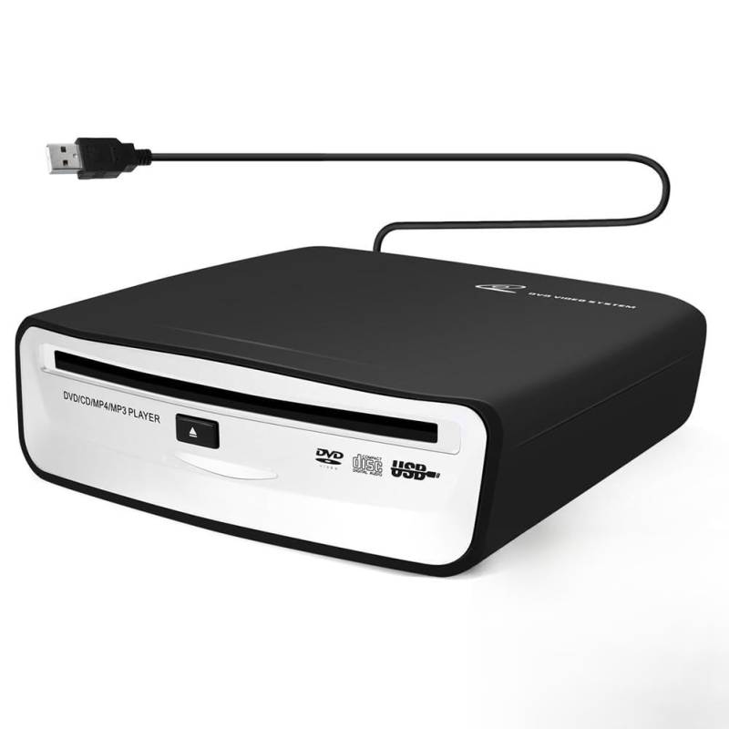 Smallterm Universell Tragbarer Externer CD-Player Fürs Auto, Kann An Den USB-Anschluss im Auto, Laptop oder Fernseher Angeschlossen Werden, für Navigation mit Android 4.0 und von Smallterm