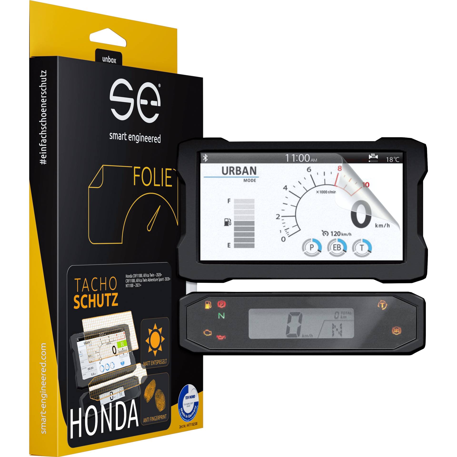 Smart Engineered Cockpit-Schutzfolie entspiegelnd für Honda TFT Smart Engineered Cockpit-Schutzfolie entspiegelnd für Honda TFT von Smart Engineered