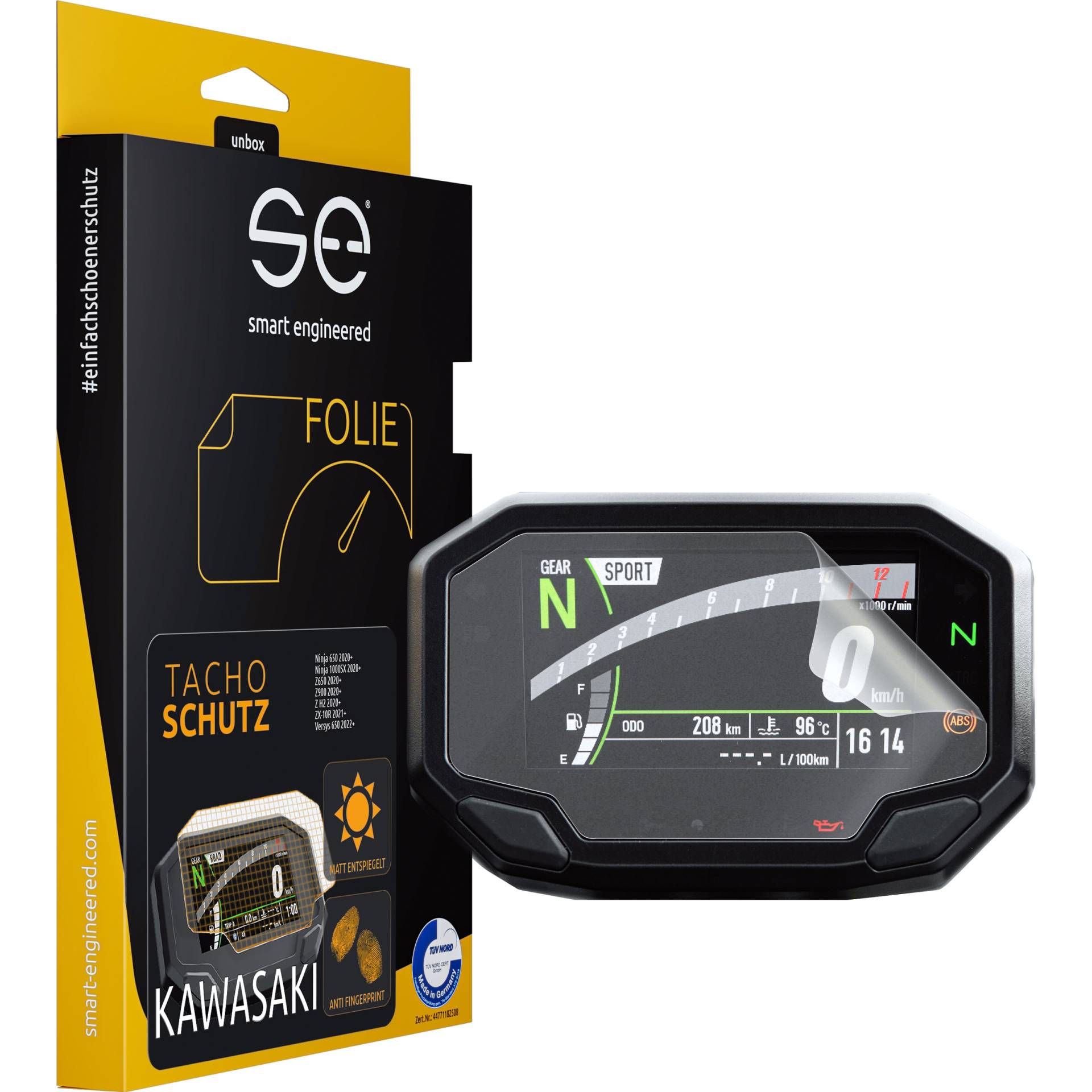 Smart Engineered Cockpit-Schutzfolie entspiegelnd für Kawasaki TFT Smart Engineered Cockpit-Schutzfolie entspiegelnd für Kawasaki TFT von Smart Engineered