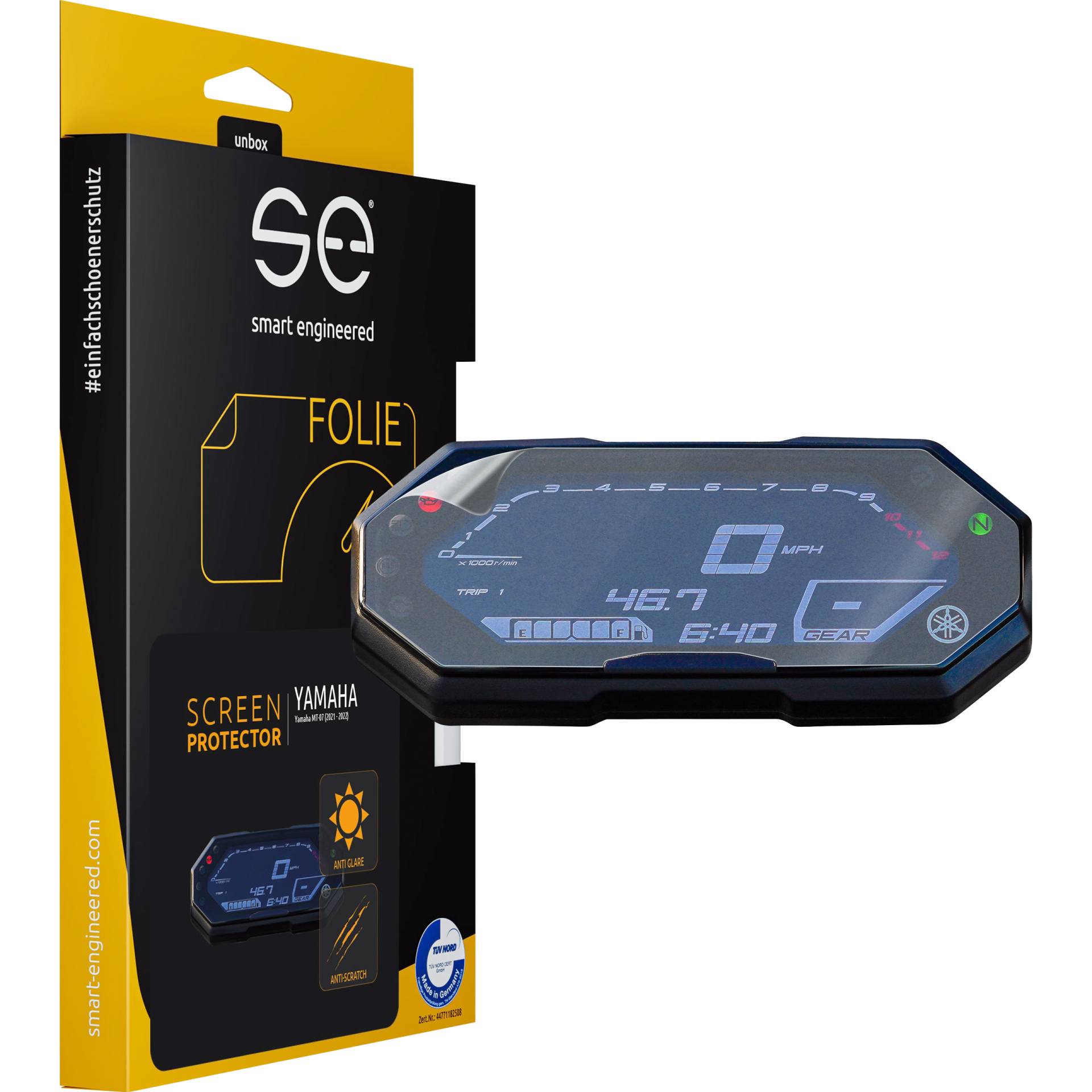 Smart Engineered Cockpit-Schutzfolie entspiegelnd für Yamaha MT-07 2021-2024 Smart Engineered Cockpit-Schutzfolie entspiegelnd für Yamaha MT-07 2021-2024 von Smart Engineered