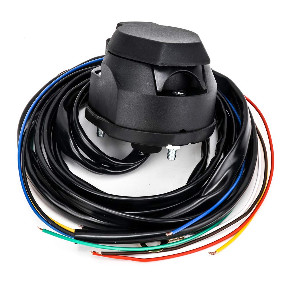 SmartSpec 7-polige Anhängersteckdose, PVC, wasserdicht, mit 1,5 m Kabel, 12 V europäscher Anhängerstecker SmartSpec 7-polige Anhängersteckdose, PVC, wasserdicht, mit 1,5 m Kabel, 12 V europäscher Anhängerstecker von SmartSpec