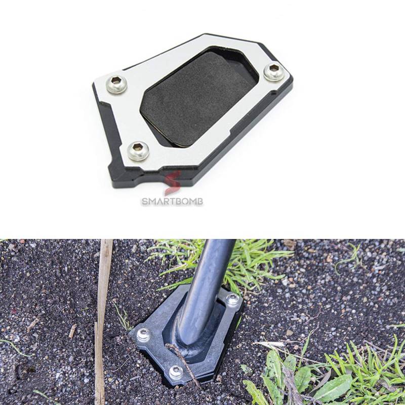 Aluminium-Seitenständer-Verlängerungsplatte R1200GS 2008/2013 Motorrad-Sicherheitsständer-Verlängerungsplatte von Smartbomb