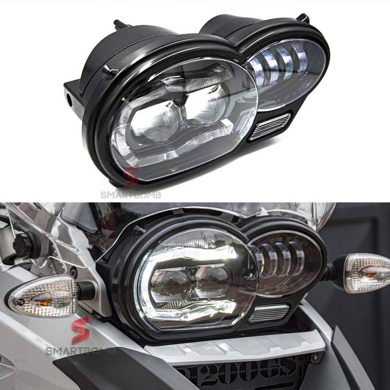 Smartbomb LED-Scheinwerfer GS 1200 2004-2013 IP67 wasserdichtes Motorrad spezifisches Plug & Play-Canbus kein Fehlercode Angel Eyes DRL 2019 von Smartbomb