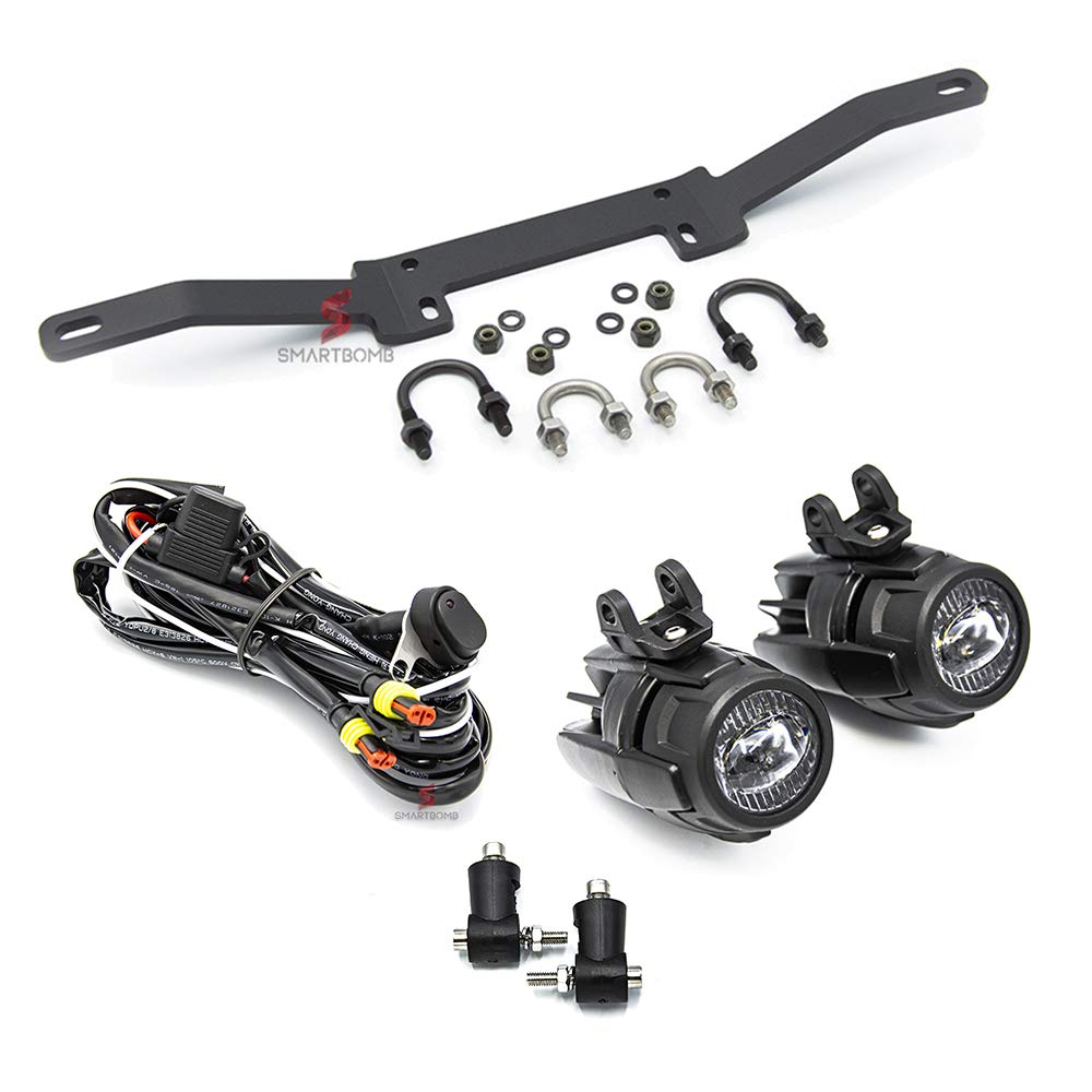 R 1200 GS 2004-2013 Standard Adventure zusätzliche zusätzliche Scheinwerferhalterung + E9 IP67 ZUGELASSEN 40W LED-Scheinwerfer + Relaisverkabelung KIT von Smartbomb