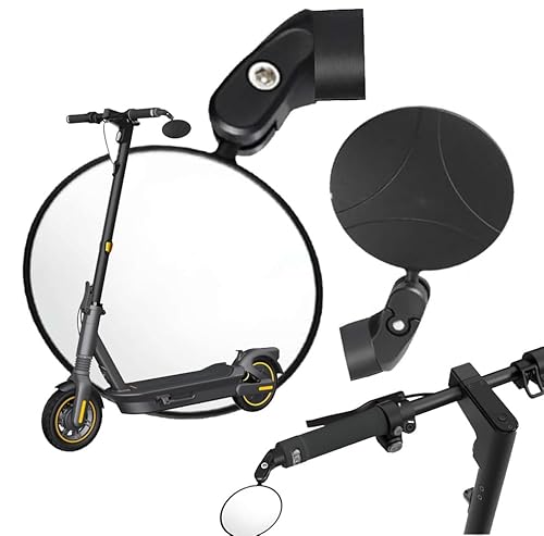 Rückspiegel für Ninebot mit Blinker E-Scooter G2, F2, E2, F65 usw. | verstellbar 360° drehbar einklappbar Spiegel konvex optimale Sicht nach hinten passend für Ninebot KickScooter mit Blinker von SmartyFix