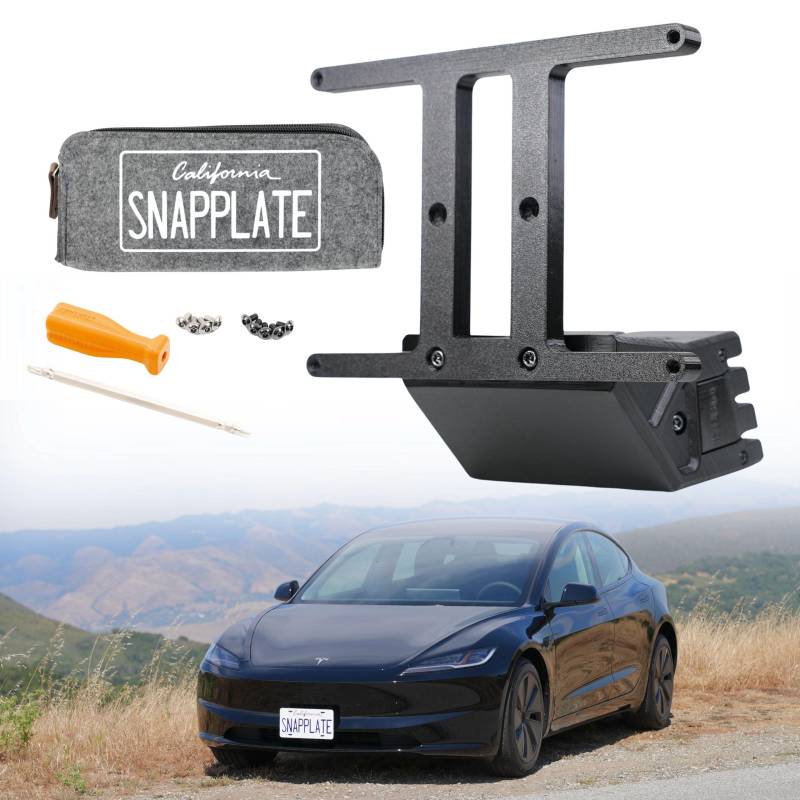 Nummernschildhalter SnapPlate+ für Tesla Model 3 Highland Refresh ab 2024 von SnapPlate