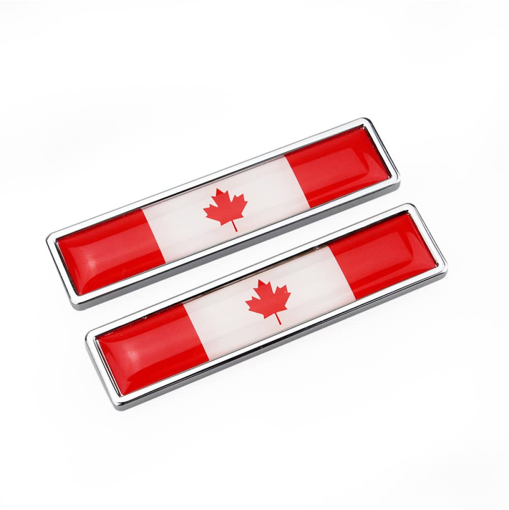 Nationalflagge Metall Auto Kanada Zeichen Aufkleber Emblem Tricolor Flag Abzeichen Grafik Abziehbilder 2 stücke von Snner