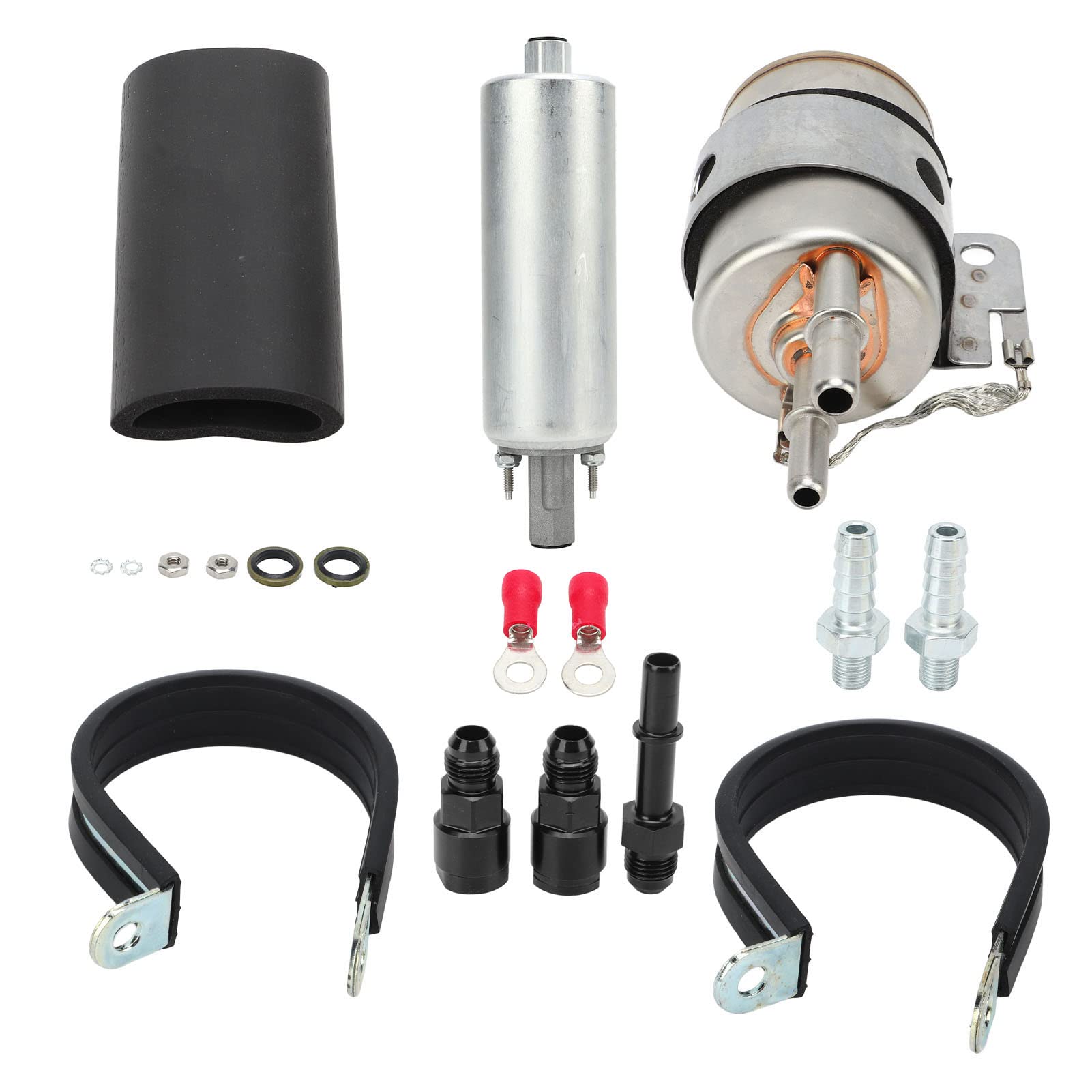 EFI Inline-Kraftstoffpumpe, hochfestes, effizientes, praktisches 58-PSI-Kraftstofffilter-Regler-Kit, gute Leistung für LS-Swap Auto- und Motorradteile von Socobeta