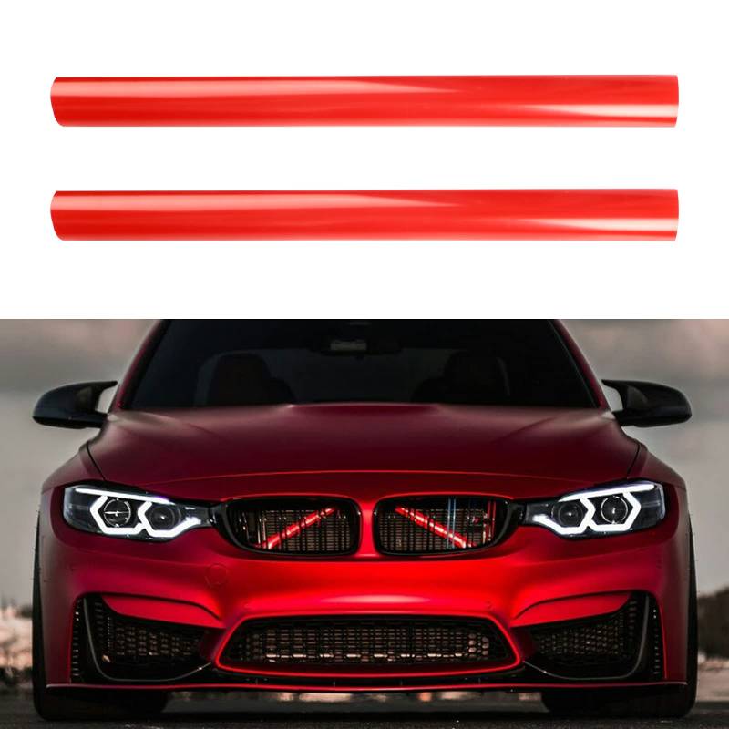 1 Paar Kühlergrill Einsatz Ersatz für BMW 1er 2er 3er 4er F30 F31 F32 F34 F35 F36 G20 G21 G28 G29 F20 F21 F22 F23 F24 F44 F40 2012-2018, Frontgrill Einsatz Streifen Einsatz Zierleiste(Rot) von Soekodu