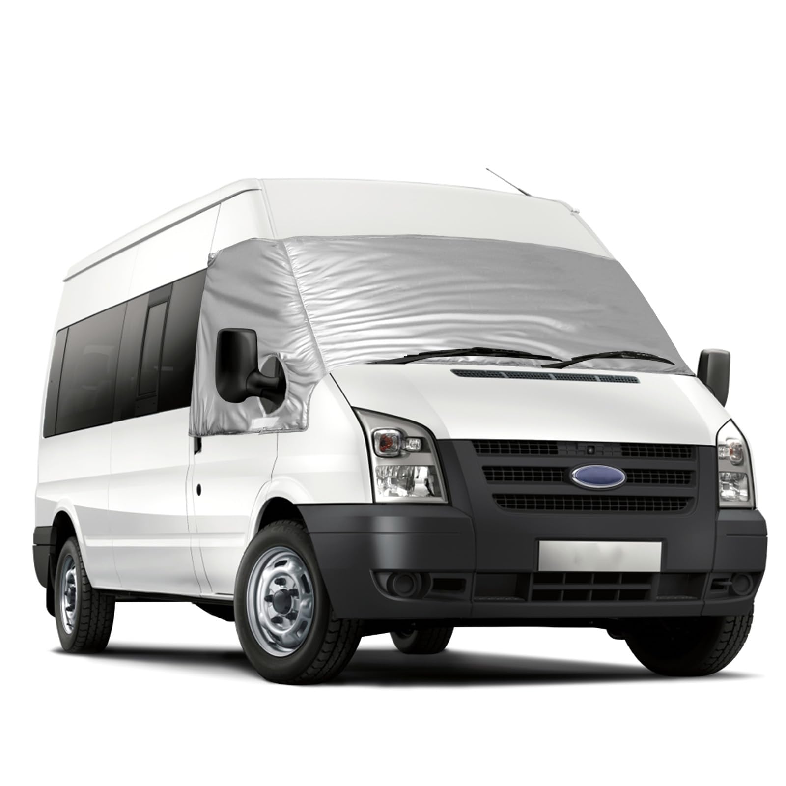 Auto Windschutzscheiben Abdeckung Ersatz für Ford Transit Van MK7 Low-Top und Mid-Top 2006-2013, Sonnenschutz Wetterfeste Frontscheibe Wrap Cover, Nicht Geeignet für Hochdach und Umgebaute Van von Soekodu