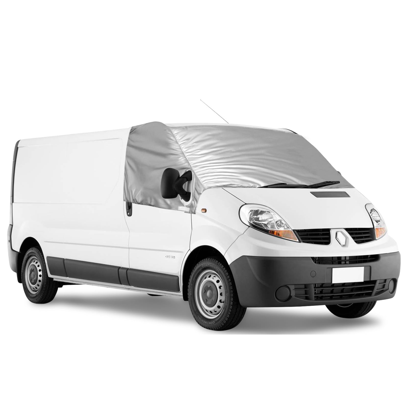 Auto Windschutzscheiben Abdeckung Ersatz für Renault Trafic 2001-2014, Frontscheiben Sonnenschutz, 100% Verdunkelnd, Blockiert UV Strahlen, Wetterfeste Frontscheibe Wrap Cover von Soekodu