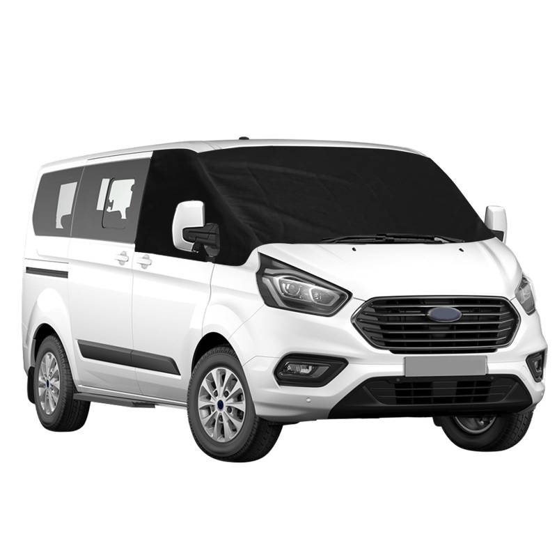 Auto Windschutzscheiben Abdeckung Ersatz für Ford Transit Custom 2012-2022, 600D Luxus Frontscheiben Sonnenschutz, 100% Verdunkelnd, Blockiert UV Strahlen, Wetterfeste Frontscheibe Wrap Cover von Soekodu