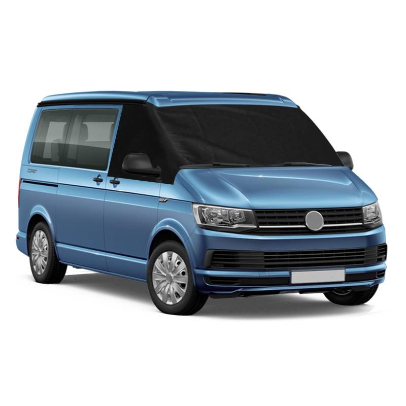 Auto Windschutzscheiben Abdeckung Ersatz für VW T4, 600D Luxus Frontscheiben Sonnenschutz, 100% Verdunkelnd, Blockiert UV Strahlen, Wetterfeste Frontscheibe Wrap Cover von Soekodu