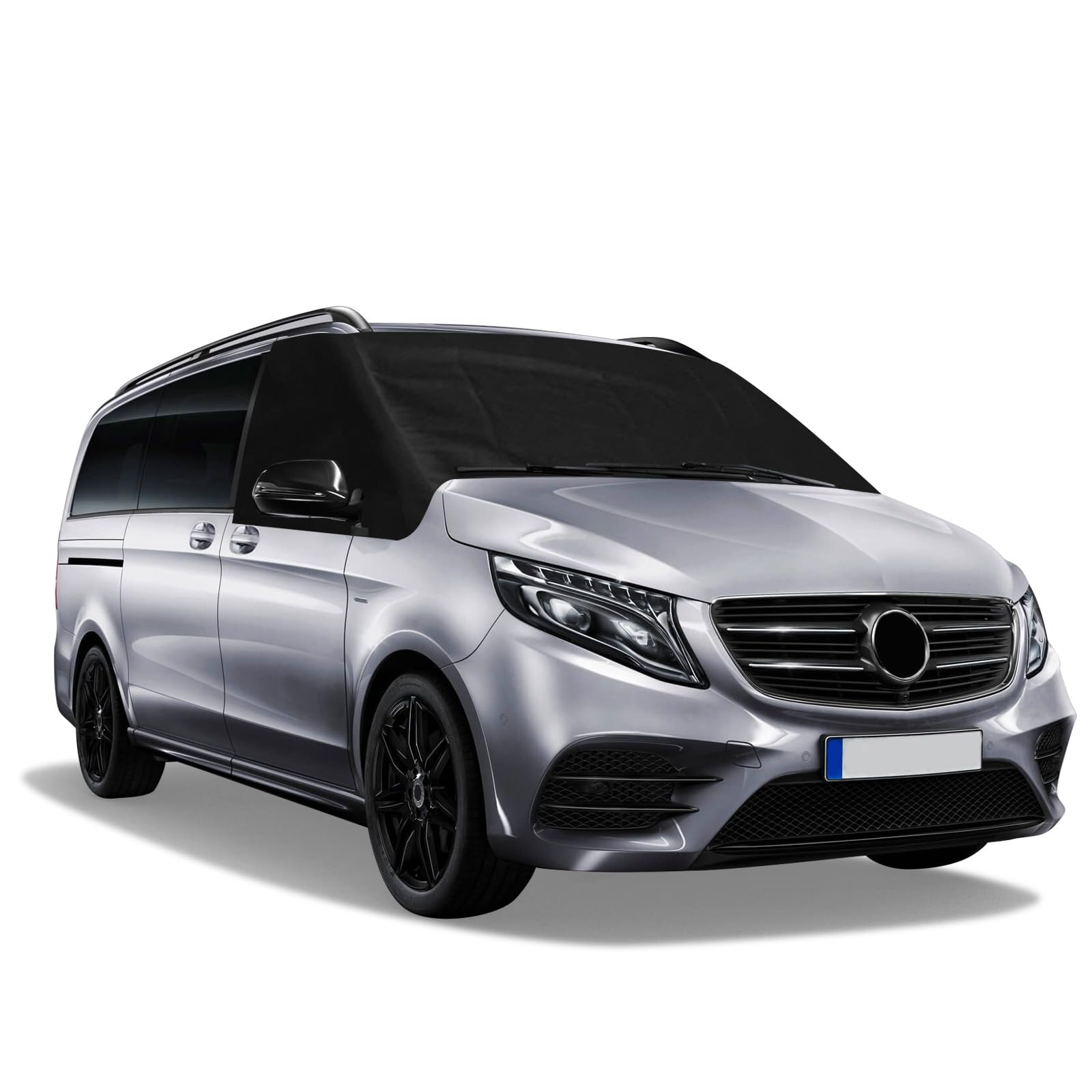 Auto Windschutzscheiben Abdeckung Ersatz für Mercedes-Benz Vito III W447 2014-2022, Luxus Frontscheiben Sonnenschutz, 100% Verdunkelnd, Blockiert UV Strahlen, Wetterfeste Frontscheibe Wrap Cover von Soekodu