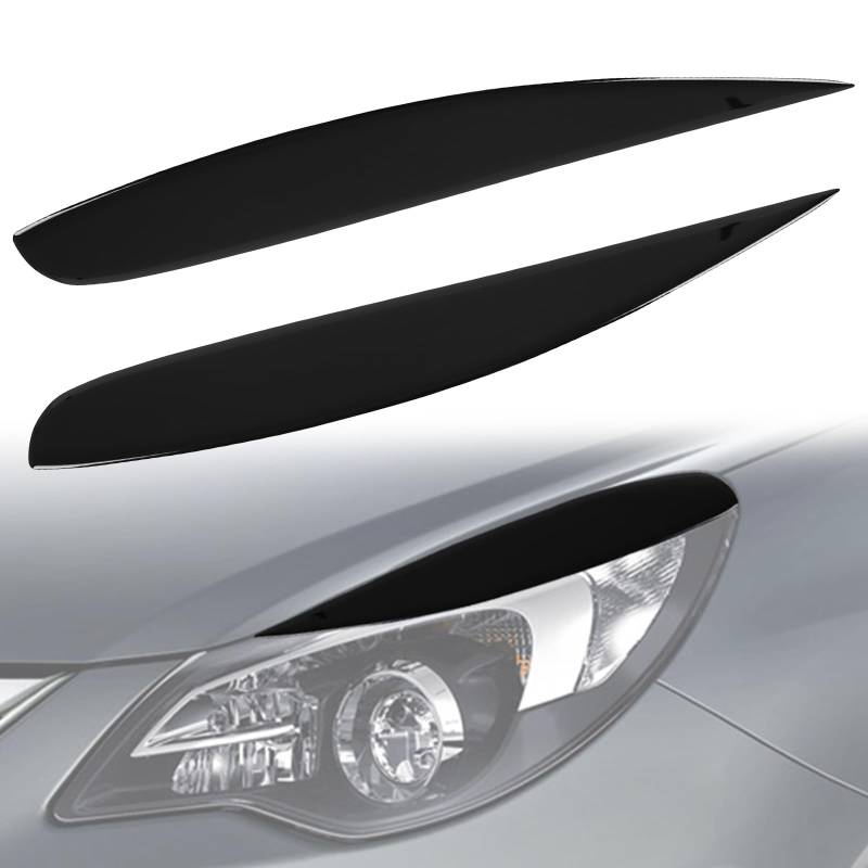 Soekodu 1 Paar Scheinwerfer Augenbrauen Ersatz für Opel Corsa D 2006-2014, Scheinwerfer Augenlid Augenbrauenabdeckung, Scheinwerfer Augenlid Aufkleber (für Corsa D 2006-2014) von Soekodu