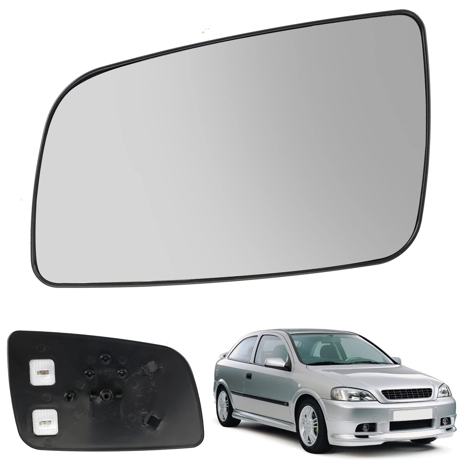 Spiegelglas Ersatz für Opel Astra G 1998-2004, Außenspiegel Glas Asphärisch, Außenspiegel Verstellbar Geeignet, Umkehrlinse Rückfahrglas Spiegel (Astra G-Links) von Soekodu