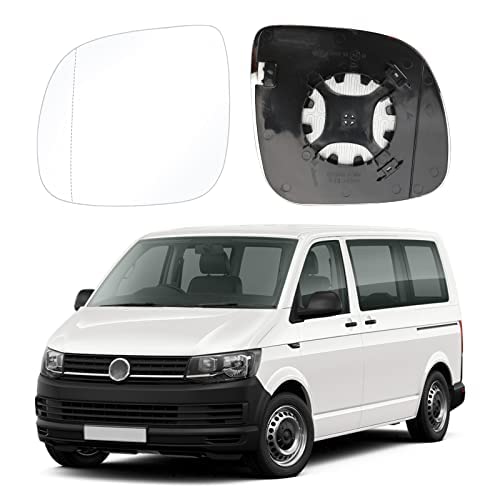 Spiegelglas Ersatz für VW T5 (2010-2015) T6 (2016-2021), Außenspiegel Glas Asphärisch Ersatz für VW Transporter Caravelle(2014-2018), Verstellbar Geeignet Umkehrlinse Rückfahrglas Spiegel (Links) von Soekodu