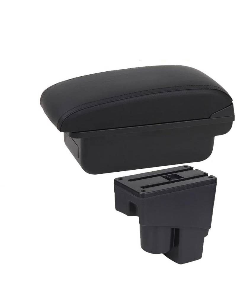 Armlehne Auto Für Fit Für Jazz 2003 2004 2005 2006 2007 Armlehne Box Auto Armlehne Lagerung Box Modifikation Auto Zubehör Mittelkonsole Auto(C1 Black line NO USB) von Sohini