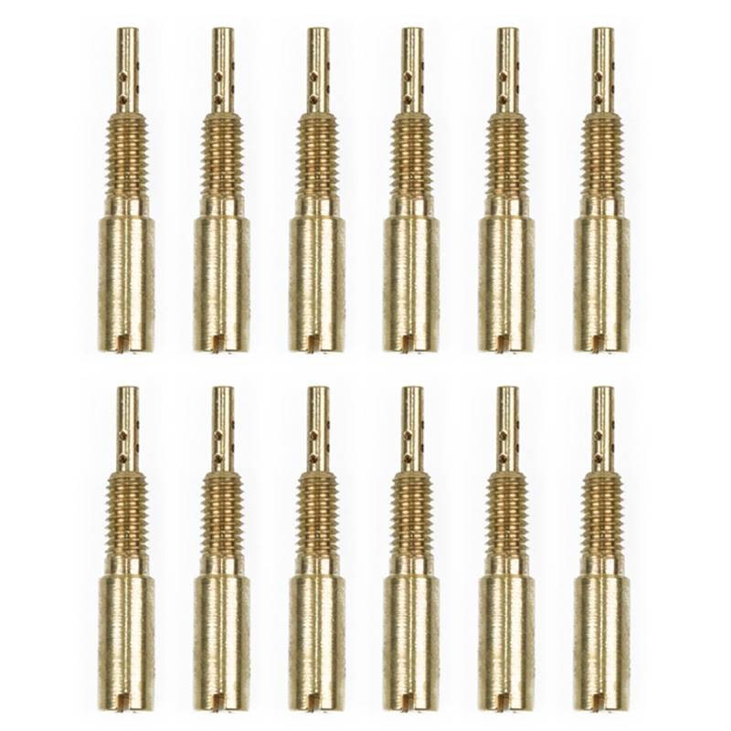 12 Stück Neue Sub-Injektoren Pilotdüsen Slow Jet 10 12,5 15 17,5 20 22,5 25 27,5 30 32,5 35 37,5 Kompatibel Mit Mikuni Carb VM28 /486 von SolGlo