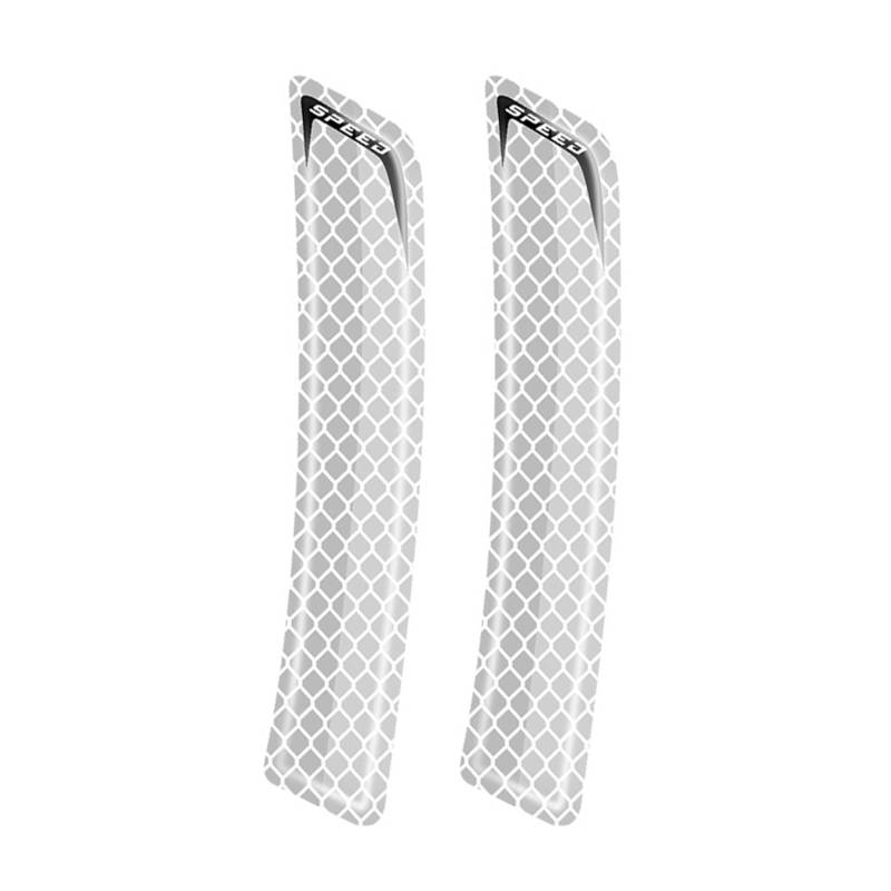 2Pcs Auto Sicherheit Warnung Aufkleber Mark Auto Reflektierende Aufkleber Band Reflektierende Streifen Außen Zubehör (Color : White) von SolGlo