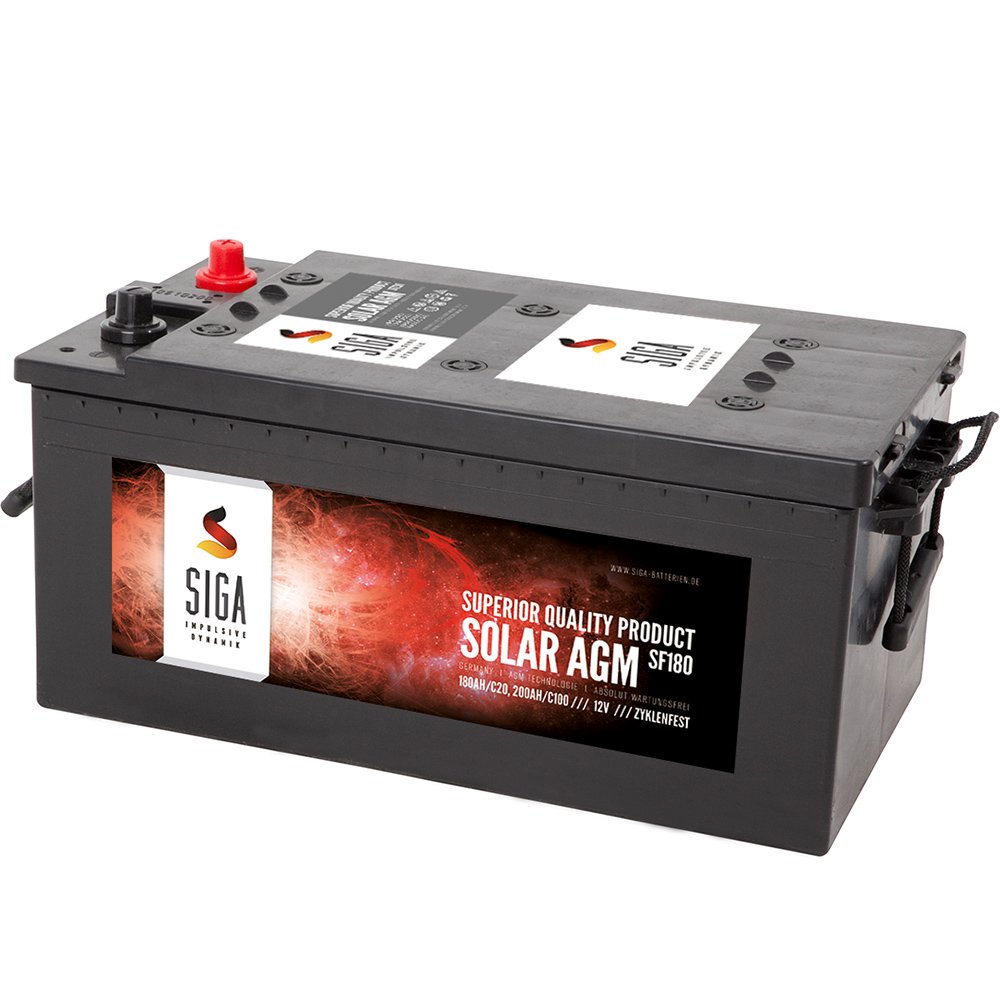 AGM 180Ah Solarbatterie Versorgungsbatterie Batterie von Solar AGM 180Ah
