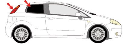 Solarplexius Auto-Sonnenschutz Scheiben-Tönung passgenau für 3-Türer FIAT Punto Evo Bj. 09-11 Komplettsatz Keine Folie von Solarplexius