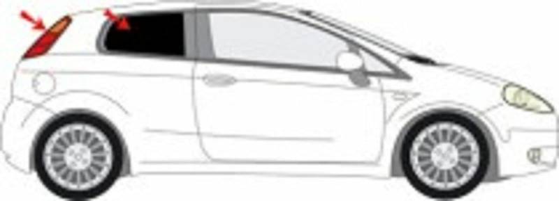 Solarplexius Auto-Sonnenschutz Scheiben-Tönung passgenau für FIAT Grande Punto Typ 199 3-Türer Bj. 2006-18 Keine Folie Komplettsatz von Solarplexius