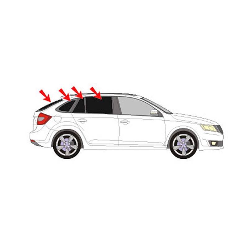Solarplexius Auto-Sonnenschutz Scheiben-Tönung passgenau für Skoda Rapid Spaceback Bj. ab 13 Keine Folie Komplettsatz von Solarplexius