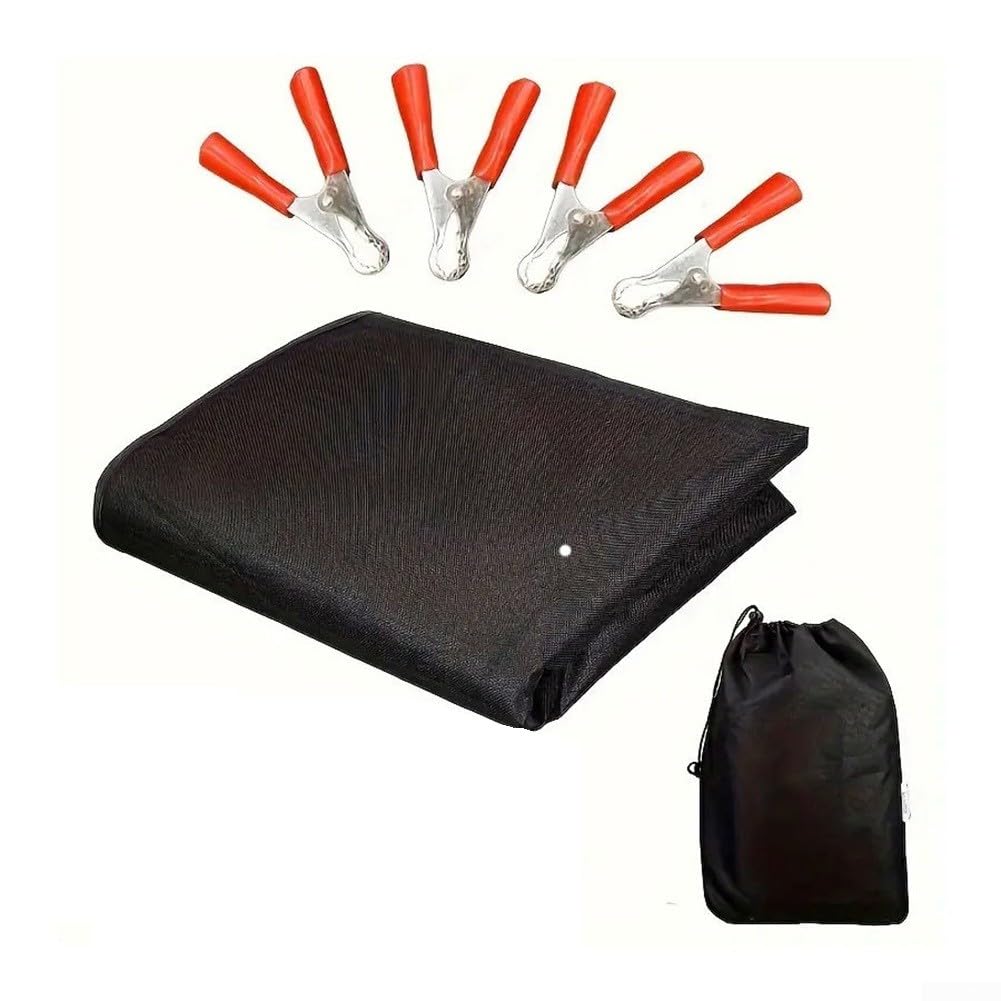 Solaughguy Wasserdichtes Oxford-Gewebe bietet effektiven Schutz vor Sonnenschein, strapazierfähiges Oxford-Gewebe, Sonnenschutz mit 4 Clips (176 x 114 cm) von Solaughguy