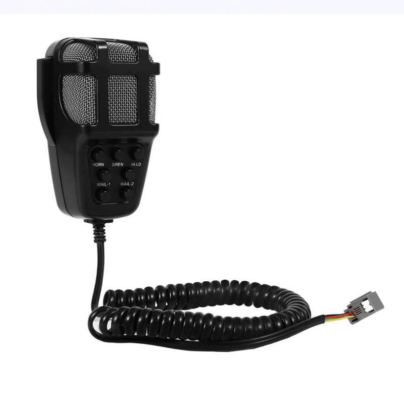 12 -V -Lauthornsirene, 7 Sounds Auto Bootswagen Horn mit Mikrofon -PA -Lautsprechersystem, Lauter und Klarer Sound Bis zu 120 DB, Einfach zu Installieren, aus ABS -Kunststoff von Solinder