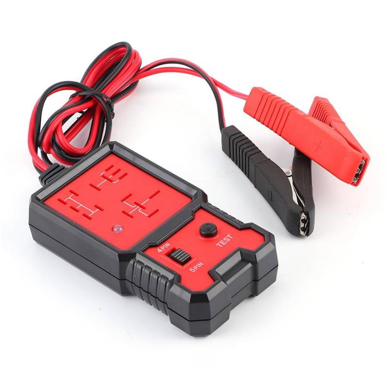 12V Auto -Relais -Tester, Professionelles Kfz -Batterie -Checker Schnelltest -Tool für Autodiagnose mit LED -Indikator, Leichtem und Kompaktem ABS -Material Zum Testen von von Solinder