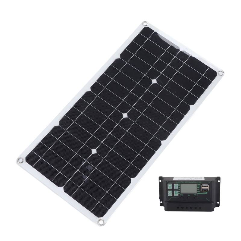 250W Monokristallines Solarpanelkit mit 10A -Ladungscontroller, 12/24 -V -Ladegerät, USB -Anschlüsse für RV -Automobilboot -Batterieladung, Solar -Batterie -Ladegerät von Solinder
