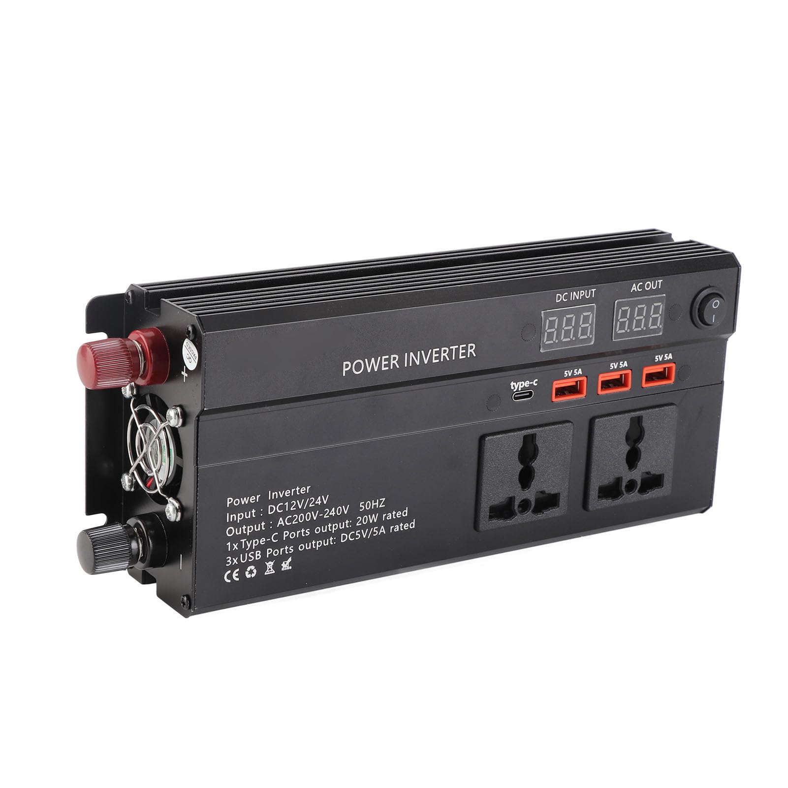 4000W DC 12/24 V Bis AC 220V LCD -Anzeigeauto Modifizierte Sinus -Wellenleistungsinterterwandler mit Externer Sicherung, Rückaufforderung und Batterieanzeige Zur Unterspannung, 4000W DC 12/24 V Bis AC 220V LCD -Anzeigeauto Modifizierte Sinus -Wellenleistungsinterterwandler mit Externer Sicherung, Rückaufforderung und Batterieanzeige Zur Unterspannung, von Solinder