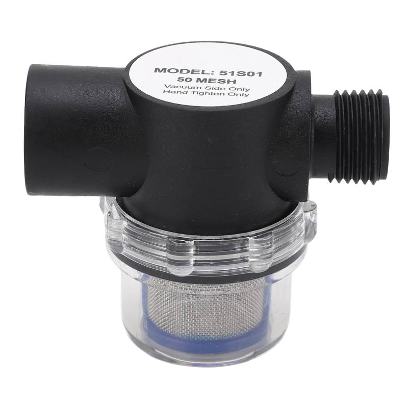 50 Mesh Screen Plastic Construction Wasserpumpesieb, Inline -Filter 1/2in -14 Weibliche Faden für Rohrleitung, Hochfestigkeitsmaterialien, Effektive Filtration mit Minimaler von Solinder