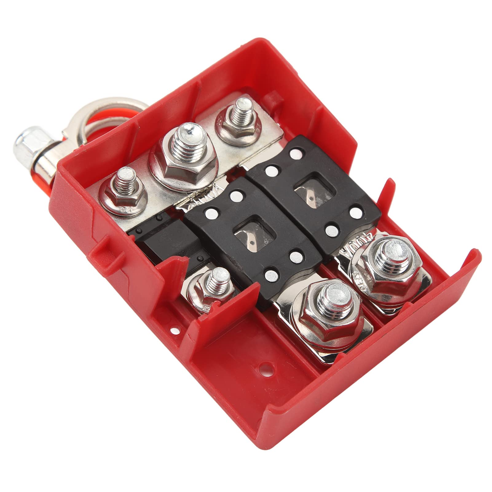 Batterieklemme, Batterie -Nachklemmen, Batteriepfahlkopf, 32 V 400A Sicherungskasten Batterieklemme mit Kurzschlussschutz für Wohnwagen, Geeignet für Vierradantrieb und von Solinder