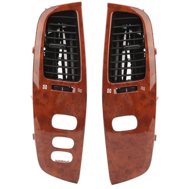 Instrumententafel Lufteinleitungsgrill, Armaturenbrett Holz Getreide Das Links Rechte Luftauslass -Kit für Land Cruiser FJ100 1998-2007, Verbessert den Innenraum des Autos mit von Solinder