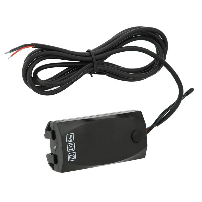Multifunktionales Messgerät, 3-in-1-Digitalanzeige-Voltmeter-Thermometeruhr für 6V-30V Motorrad IP67-Wasserdichtermesser mit LED-Messgerät mit Niedriger und Hoher Spannung von Solinder